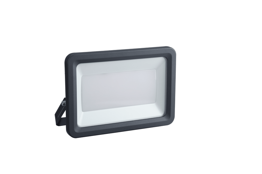 yonkers grey aluminium projector led 100w light cct ip65