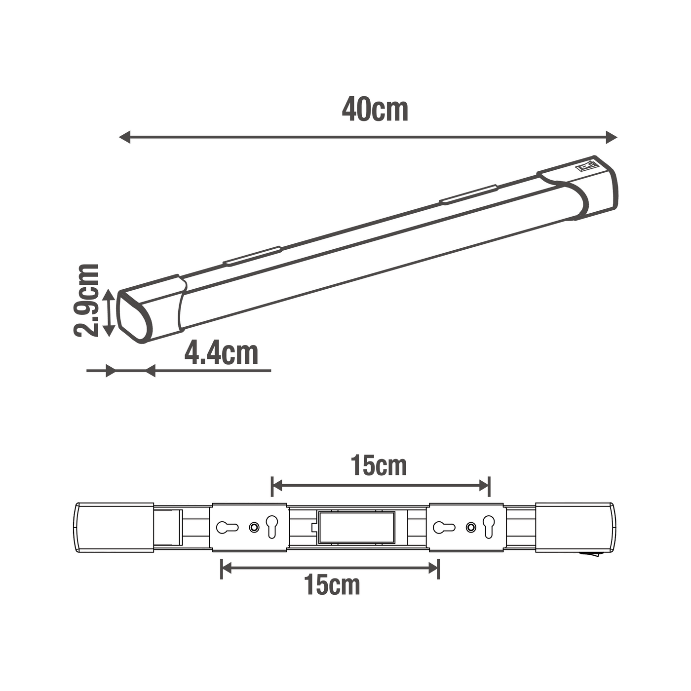 Reglette vilni 40 cm led 4.5w natural light