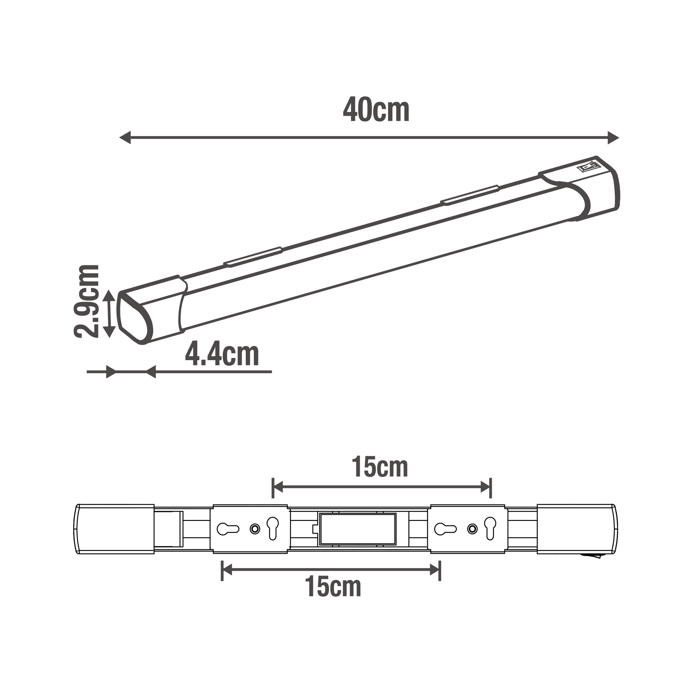 Reglette vilni 40 cm led 4.5w natural light
