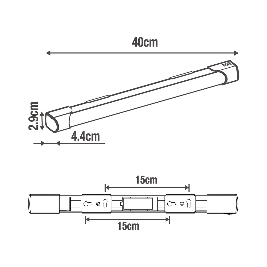 Reglette vilni 40 cm led 4.5w natural light