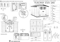 LITTLE HOUSE TUSCANY EVO 200 THICKNESS 20MM EXTERNAL DIMENSIONS 162.5X202.5X216 FLOOR INCLUDED