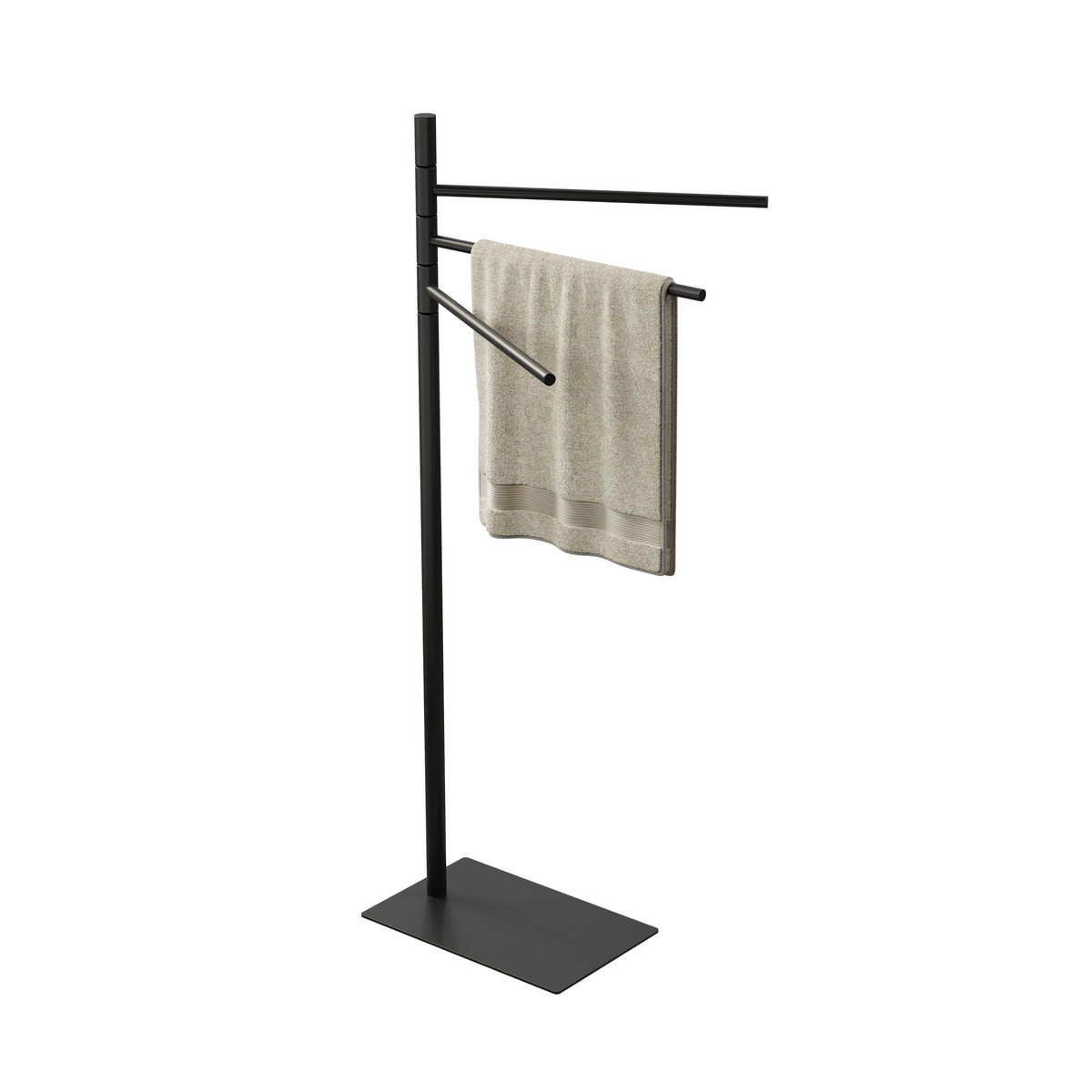 Piantana essential porta asciugamani essential nero 3 bracci