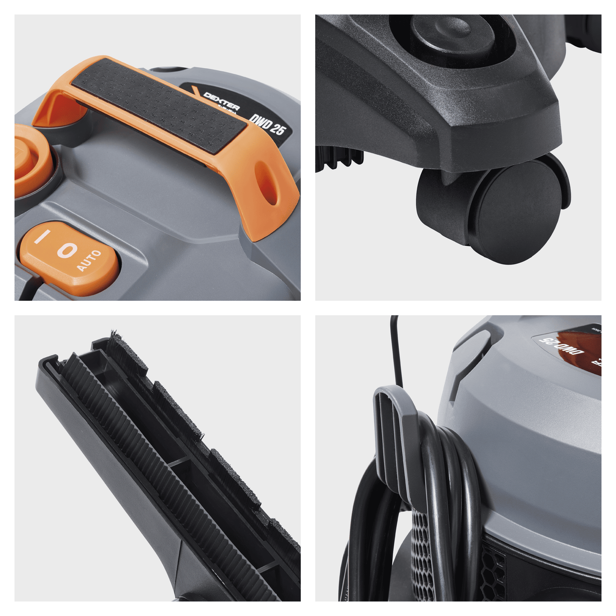 Dexter Pro 25-litre 1,400-watt all-purpose vacuum cleaner with steel tank