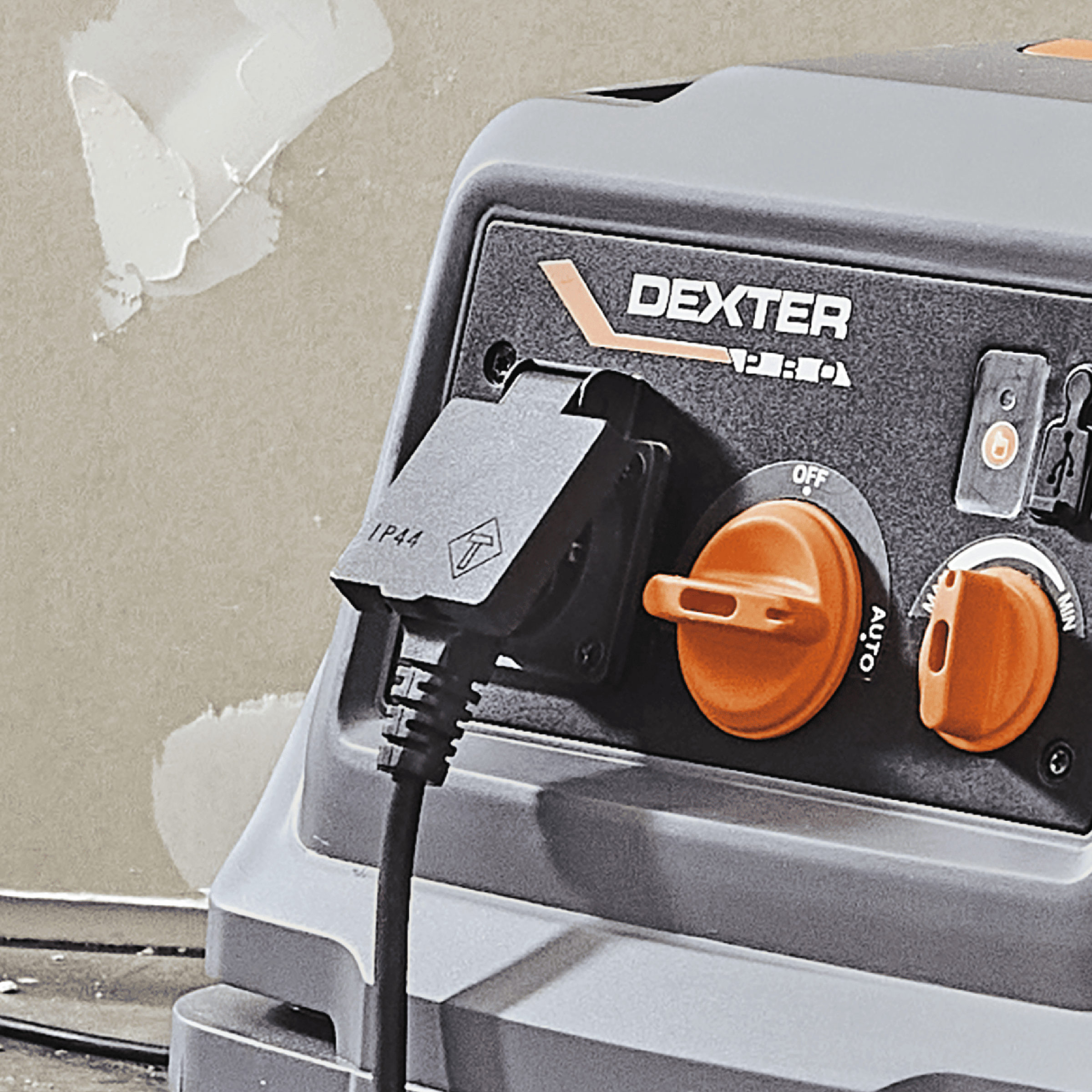 Bidone aspiratutto dexter pro 30l 1350w con capacita' per intonaco serbatoio in plastica