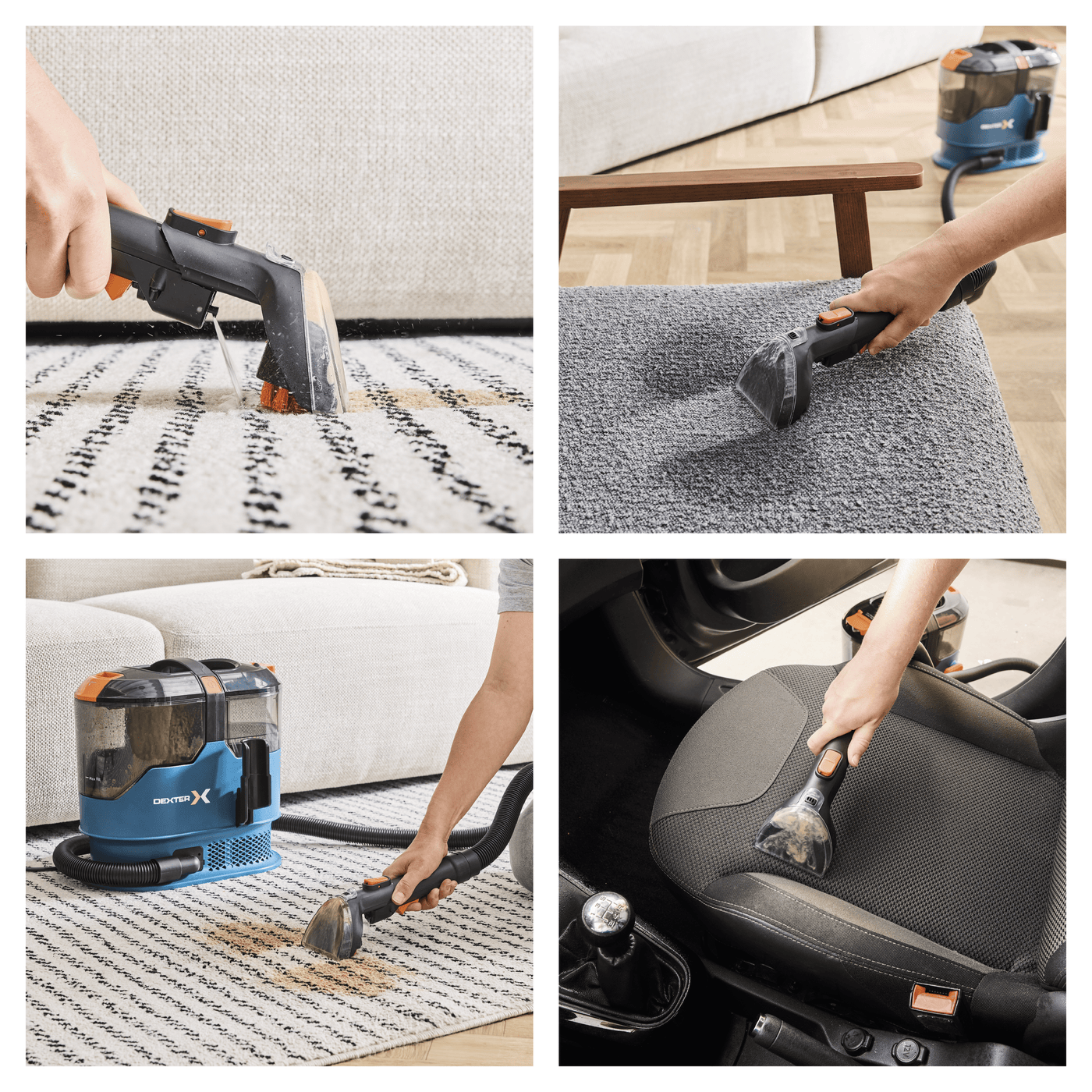 Dexter 900W carpet and fabric vacuum cleaner with ABS tank