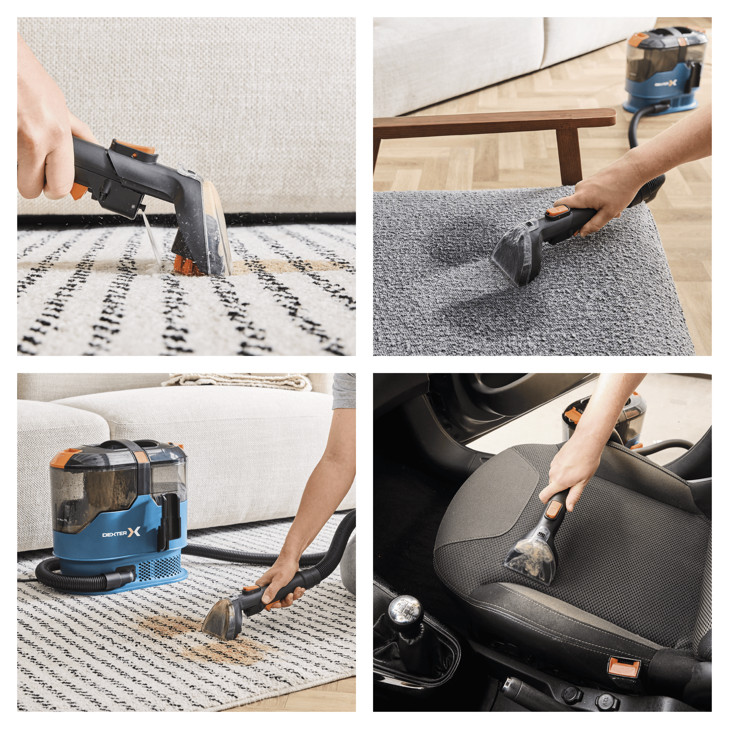 Dexter 900W carpet and fabric vacuum cleaner with ABS tank