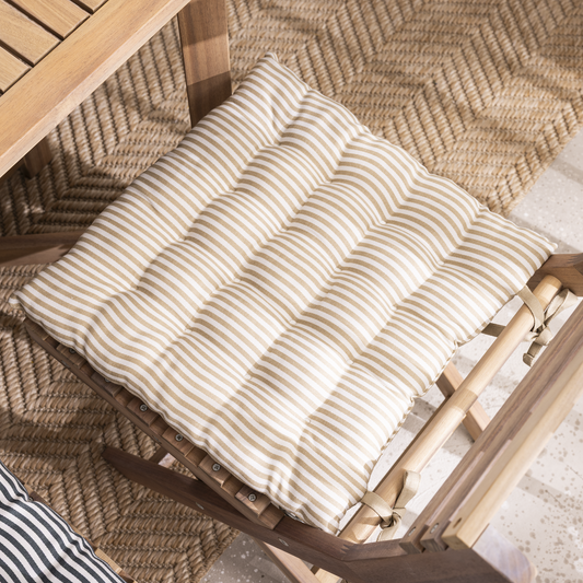 Lunor chair pad, beige, 40x40x5 cm