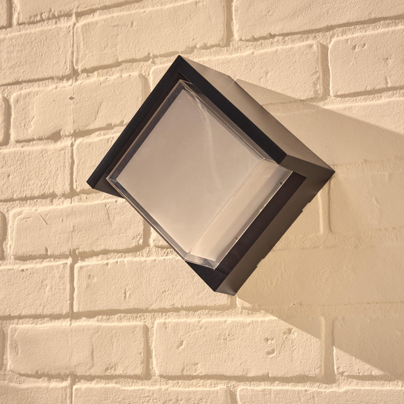 Square outdoor LED wall light, 1000 lm, natural light, IP65