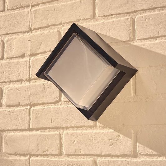 Square outdoor LED wall light, 1000 lm, natural light, IP65