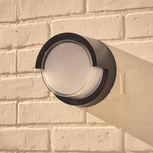 Round outdoor LED wall light, 1000 lm, natural light, IP65