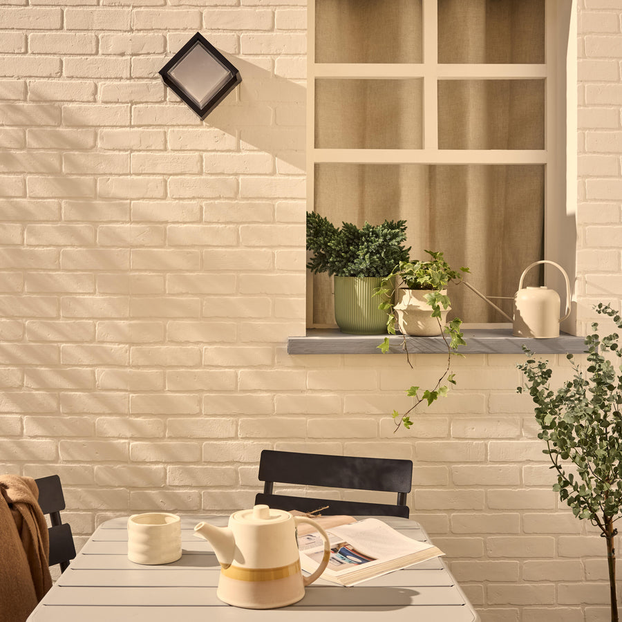 Square outdoor LED wall light, 1000 lm, natural light, IP65