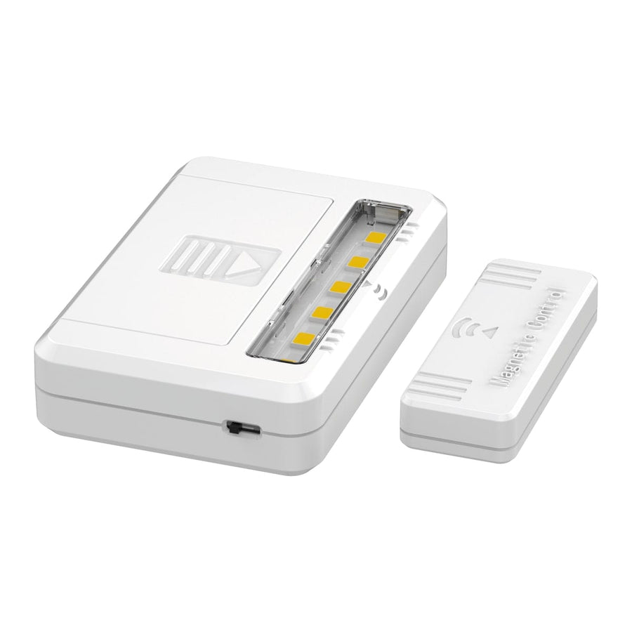 Bricocenter CABINET AND DRAWER LIGHT KIT WHITE PLASTIC LED 0.5W WITH BATTERY 2 PCS.