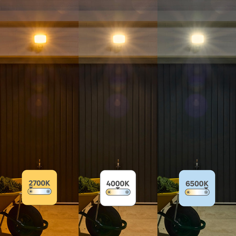 Proiettore yonkers  alluminio grigio 21.2x7 cm led 50w luce naturale con sensore di movime