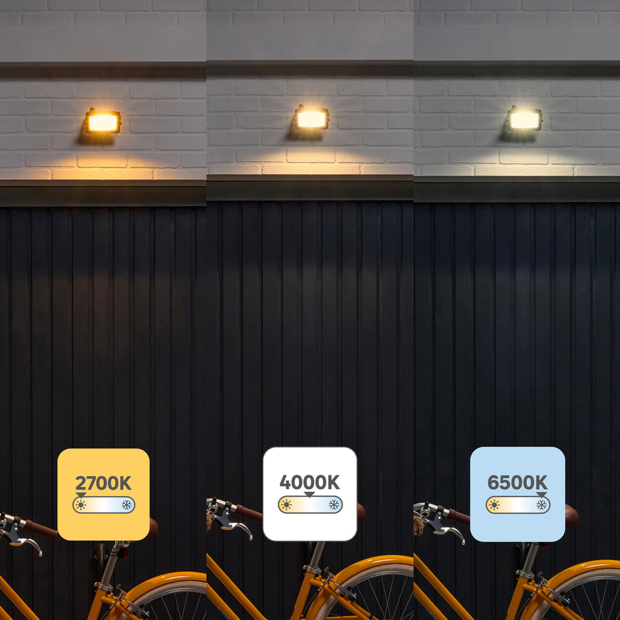 Proiettore yonkers alluminio grigio 13x6.5 cm led 20w luce naturale ip65
