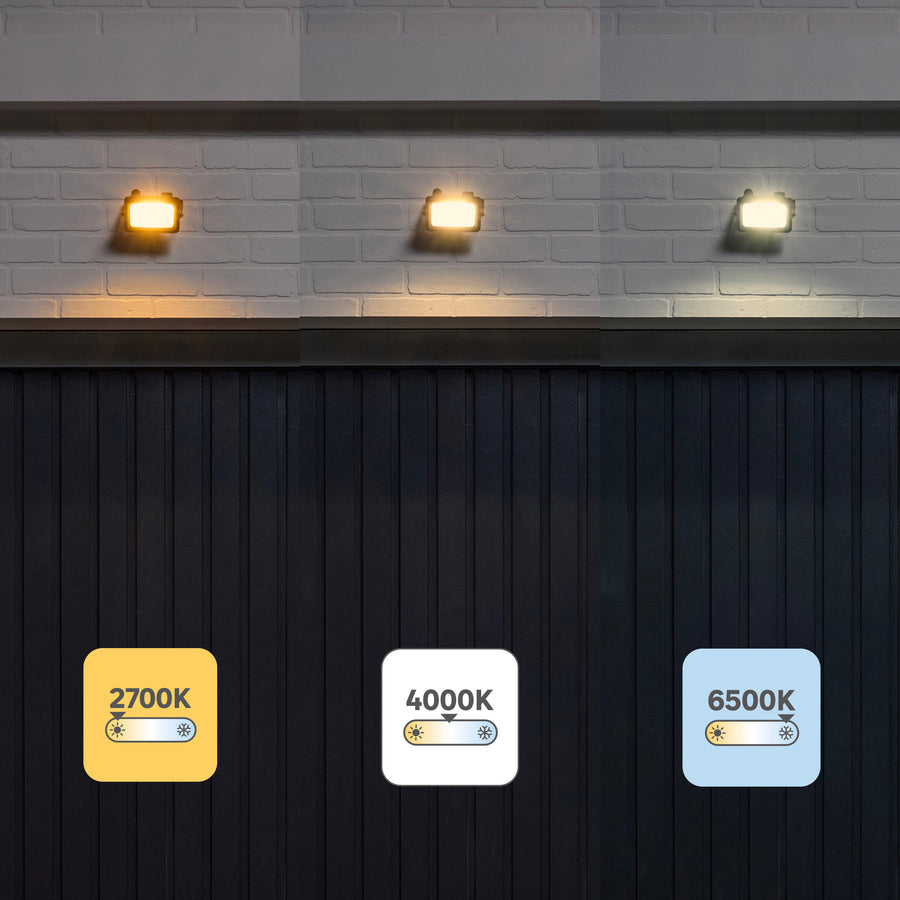 Proiettore yonkers alluminio grigio 11.5x6.5 cm led 10w cct ip65