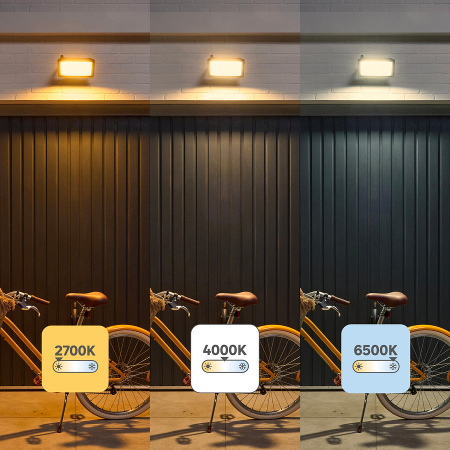 yonkers grey aluminium projector led 100w light cct ip65