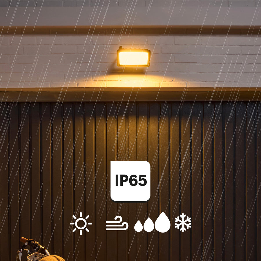 yonkers grey aluminium projector led 100w light cct ip65