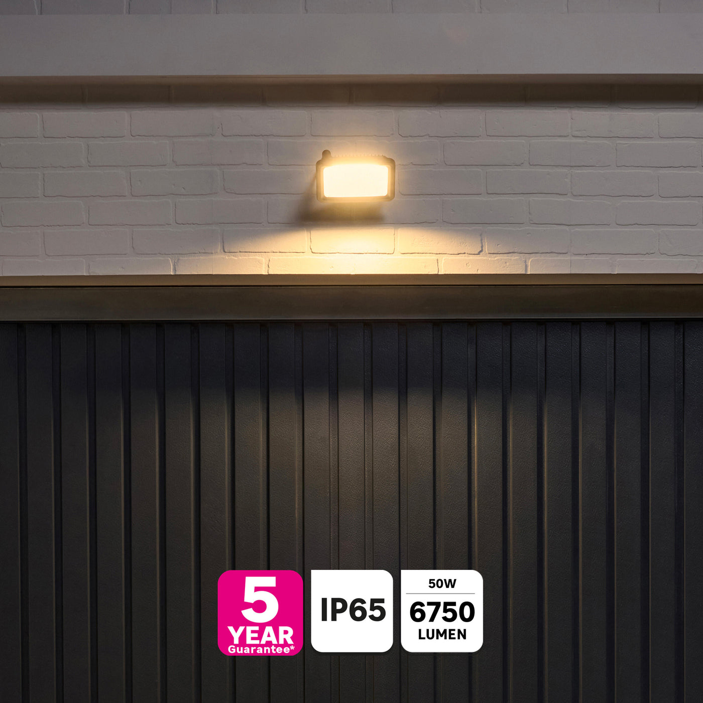 Yonkers grey aluminium spotlight, 16.3 x 6.7 cm, 50W LED, CCT, IP65