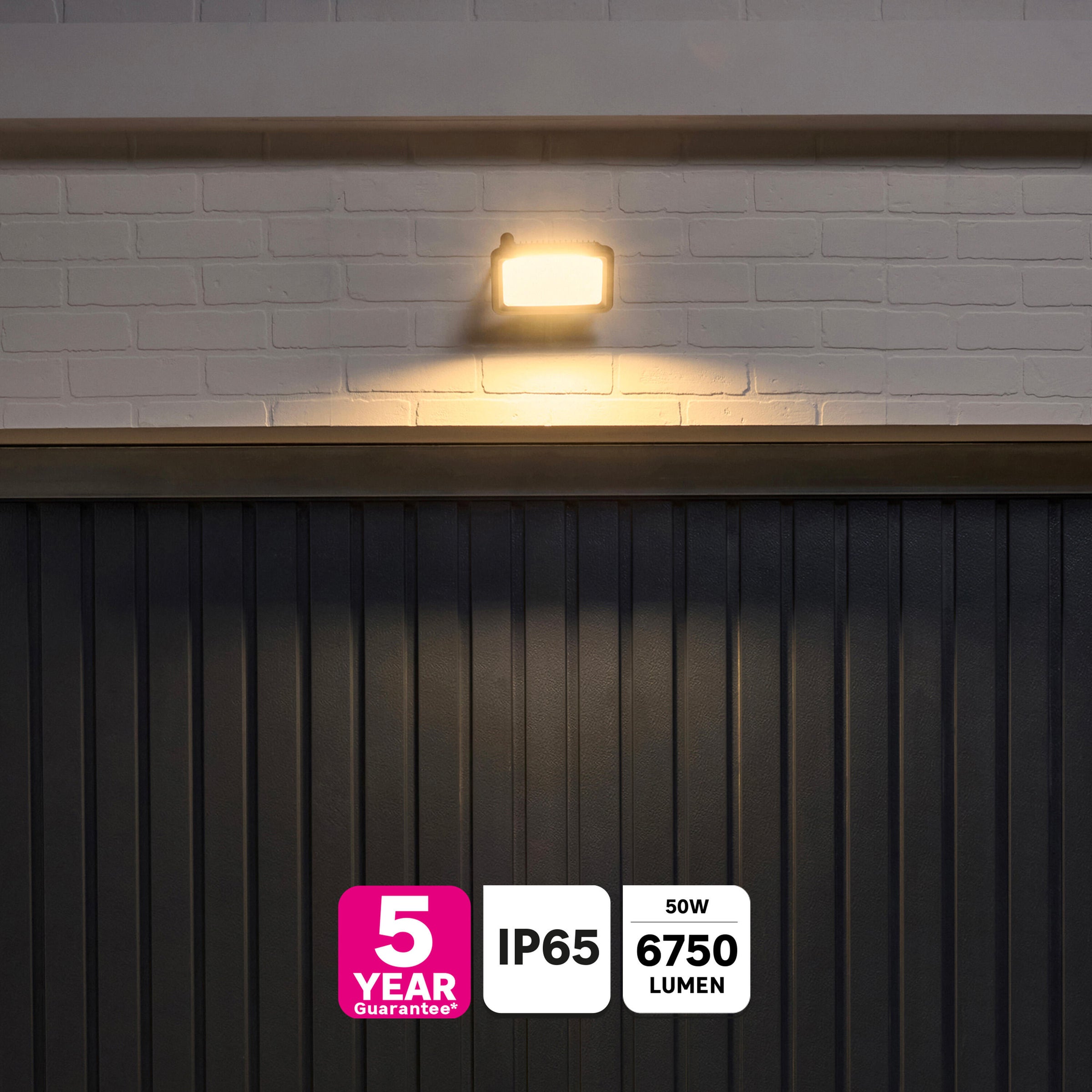 Yonkers grey aluminium spotlight, 16.3 x 6.7 cm, 50W LED, CCT, IP65