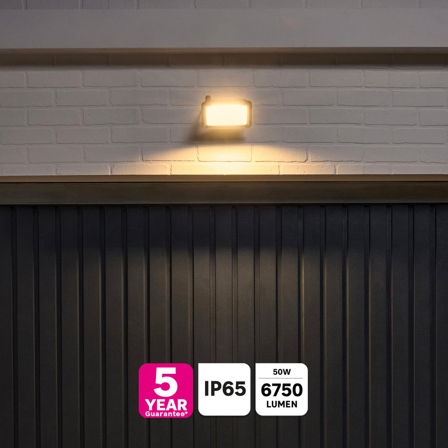 Proiettore yonkers alluminio grigio 16.3x6.7 cm led 50w cct ip65