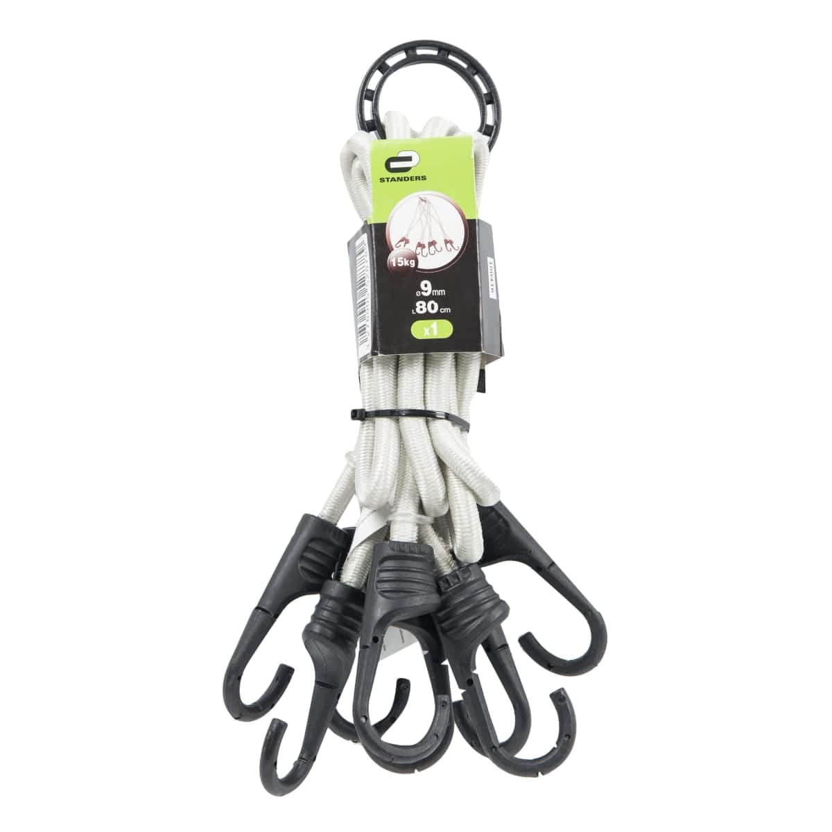 Bricocenter ELASTIC CORDS W/HOOK 9MMX80CM GRAY