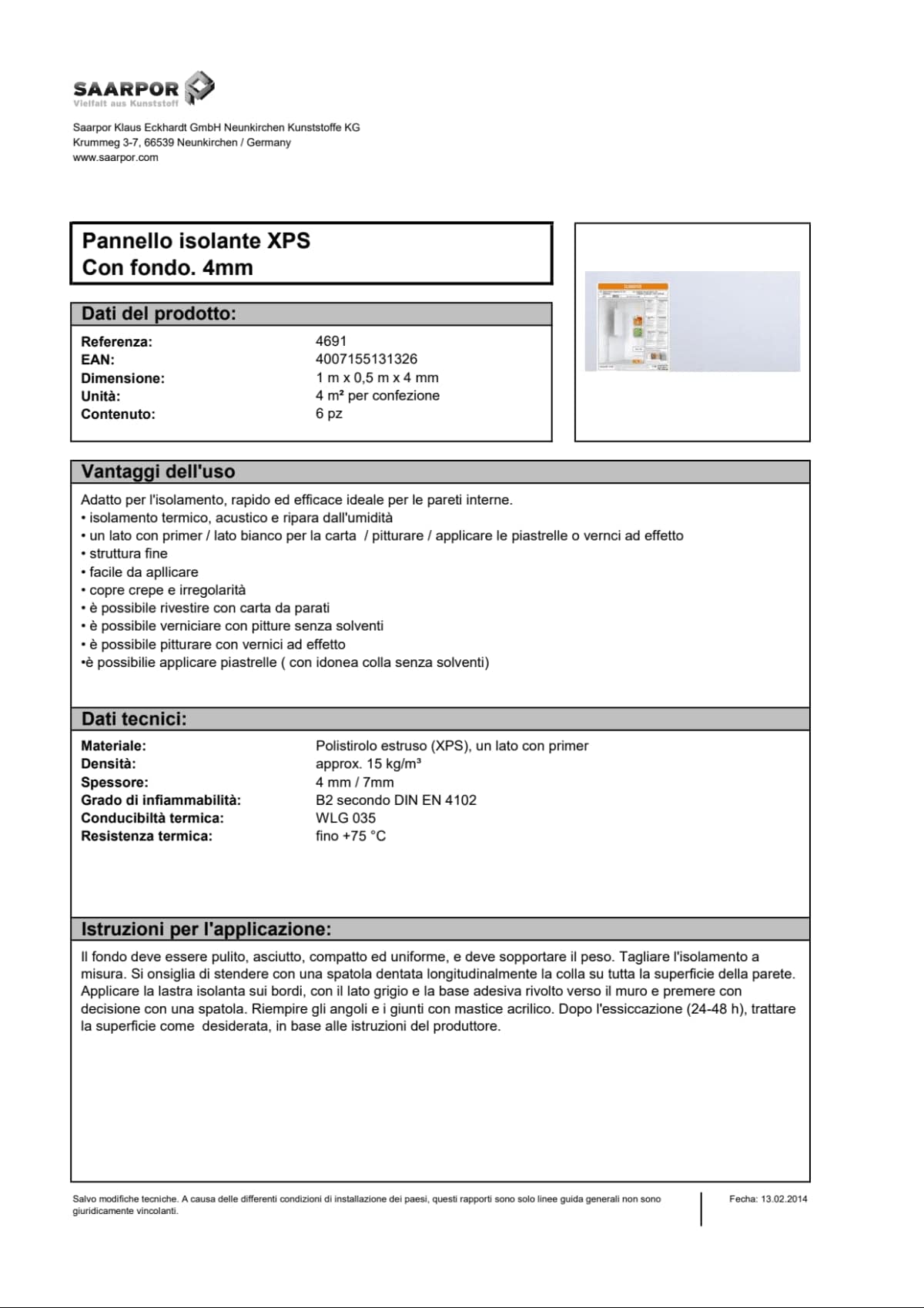 Bricocenter XPS INSULATION BOARDS 4SQM SP4MM