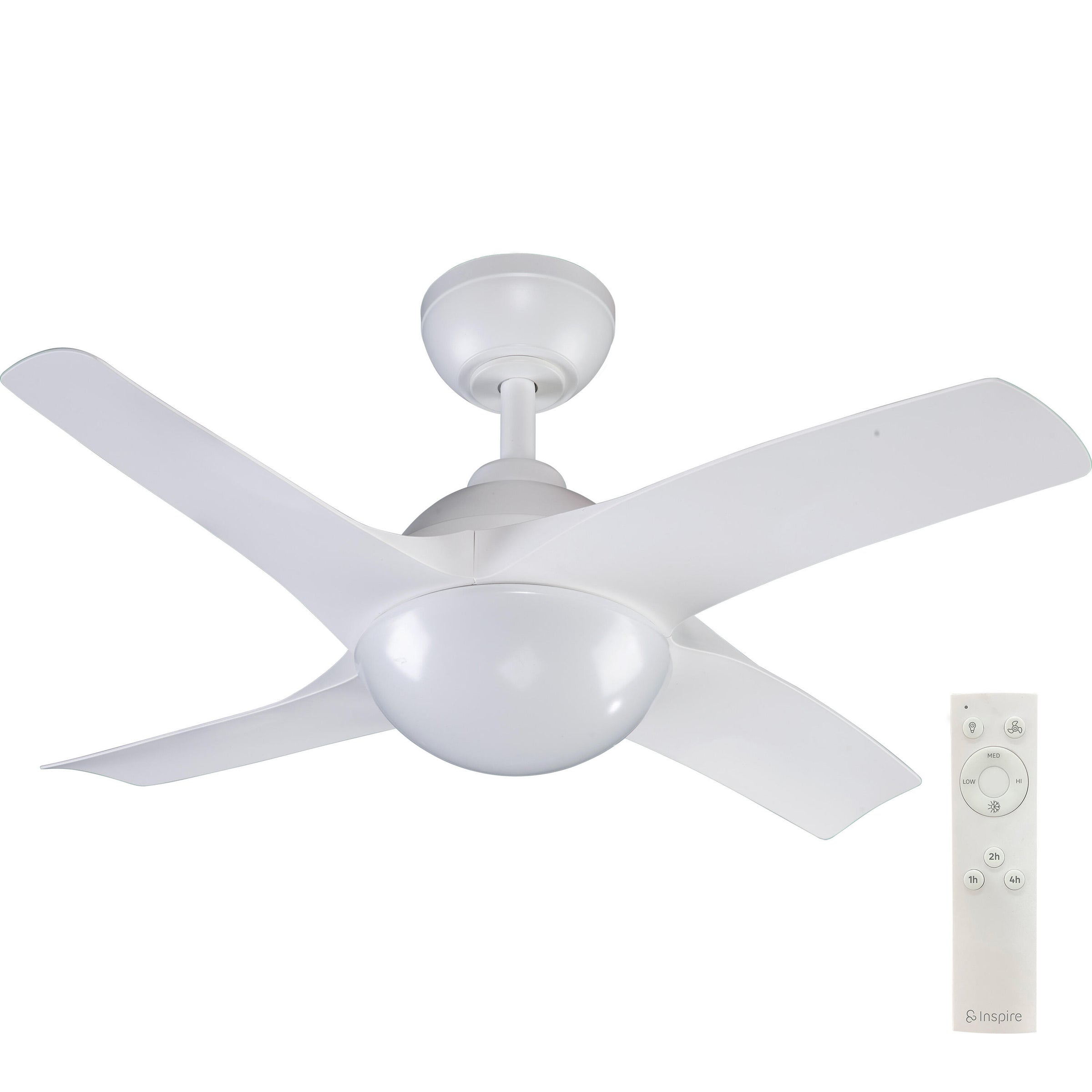 Ventilatore da soffito siroco plastica bianco d91 cm e27=15w 4 pale