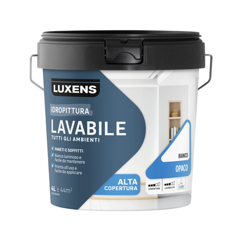 Luxens decarbonated washable white paint, 4 litres