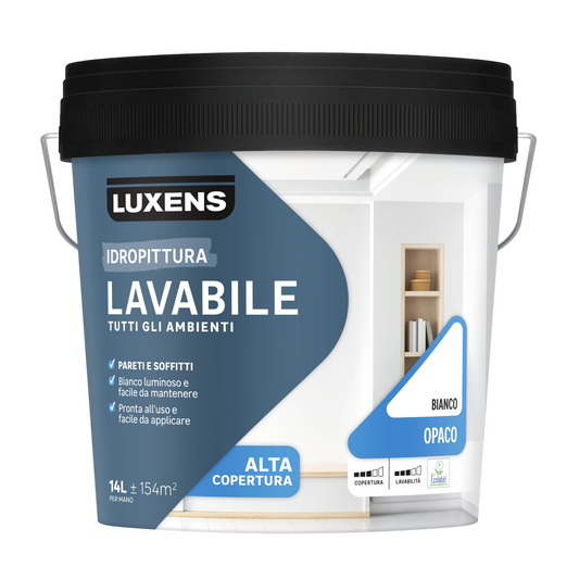 Pittura bianca lavabile luxens decarbonata 14lt
