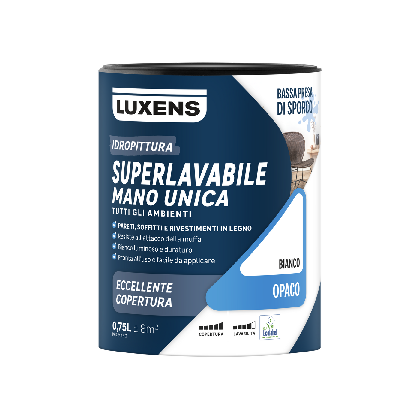 Luxens superwashable manounica white paint 750 ml