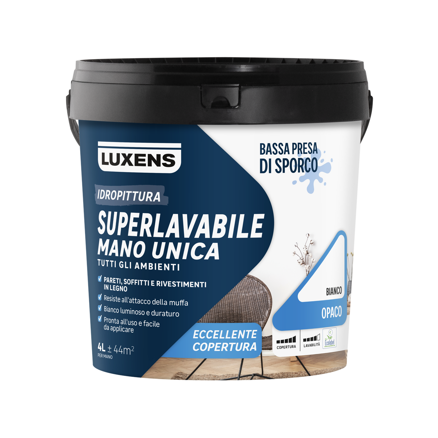 Superwashable white paint manounica luxens 4lt