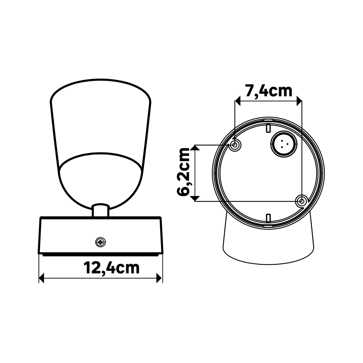 Philly wall light, black aluminium, 12x14.6xH17 cm, GU10=25W, IP44