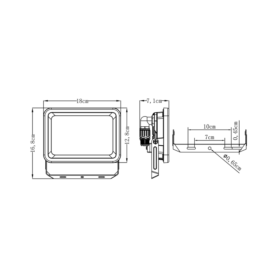 Proiettore yonkers alluminio grigio 16.3x6.7 cm led 50w cct ip65