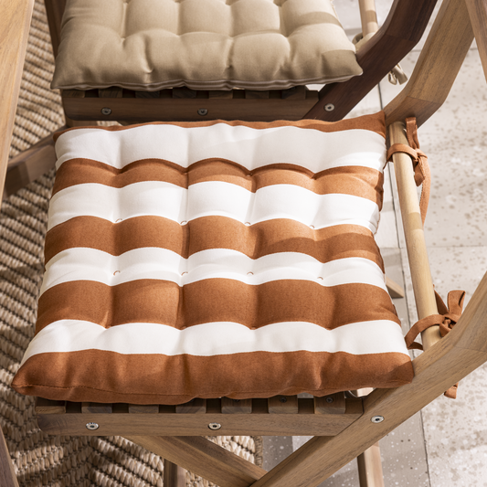 Lunor chair pad, terracotta, 40x40x5 cm