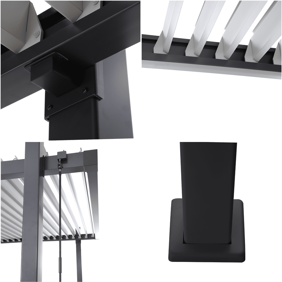 Clima Odyssea bioclimatic aluminium pergola, 320 x 358.5 cm, anthracite, Naterial