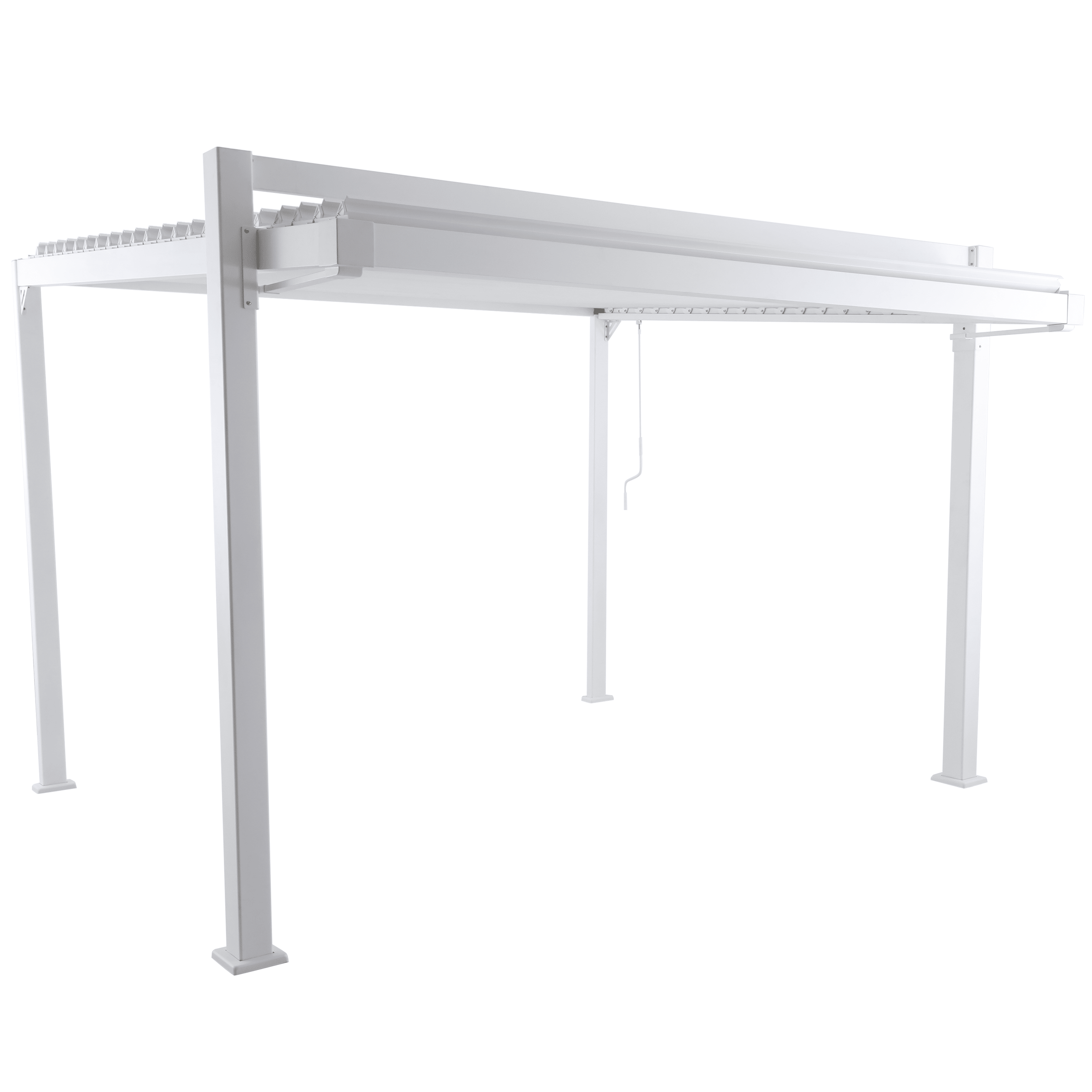 Clima Odyssea bioclimatic pergola in white Naterial aluminium, 319 x 380.5 cm