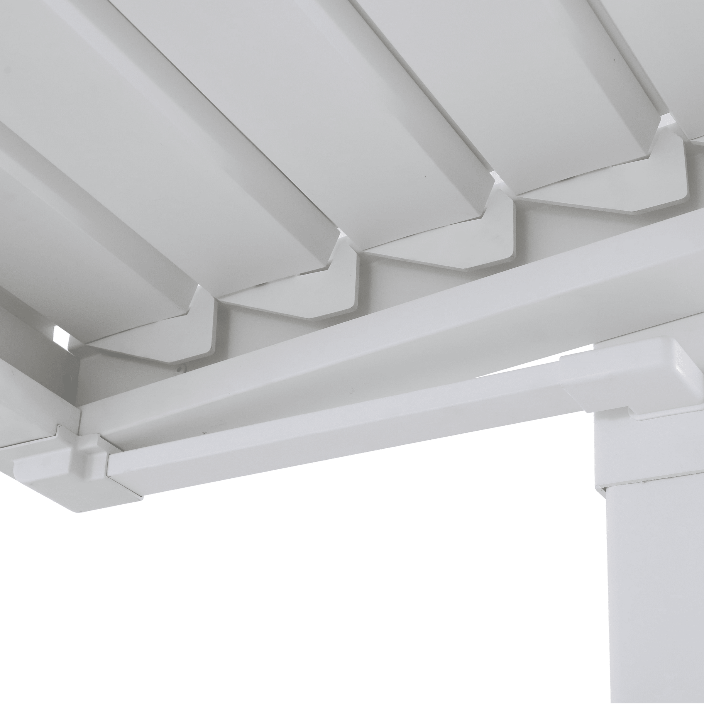 Clima Odyssea bioclimatic pergola in white Naterial aluminium, 319 x 380.5 cm