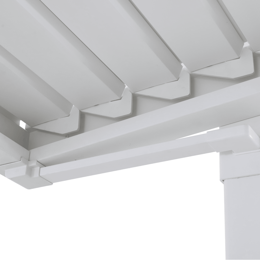 Clima Odyssea bioclimatic pergola in white Naterial aluminium, 319 x 380.5 cm