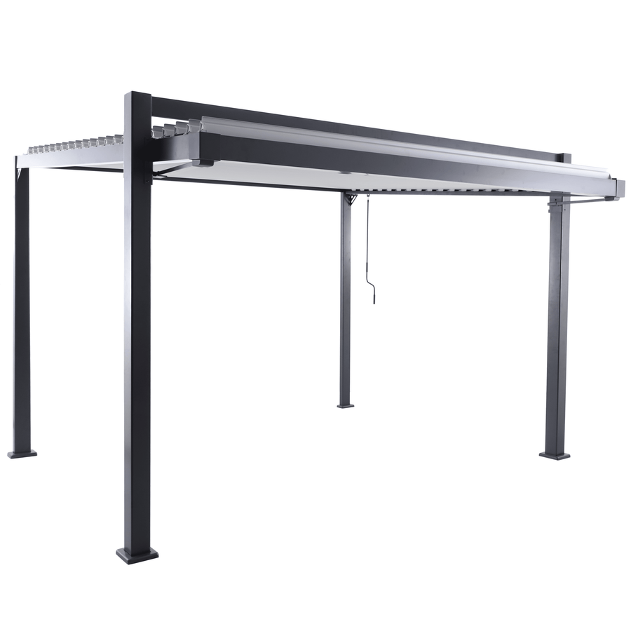 Odyssea bioclimatic aluminium lean-to pergola, 319 x 380.5 cm, anthracite, Naterial