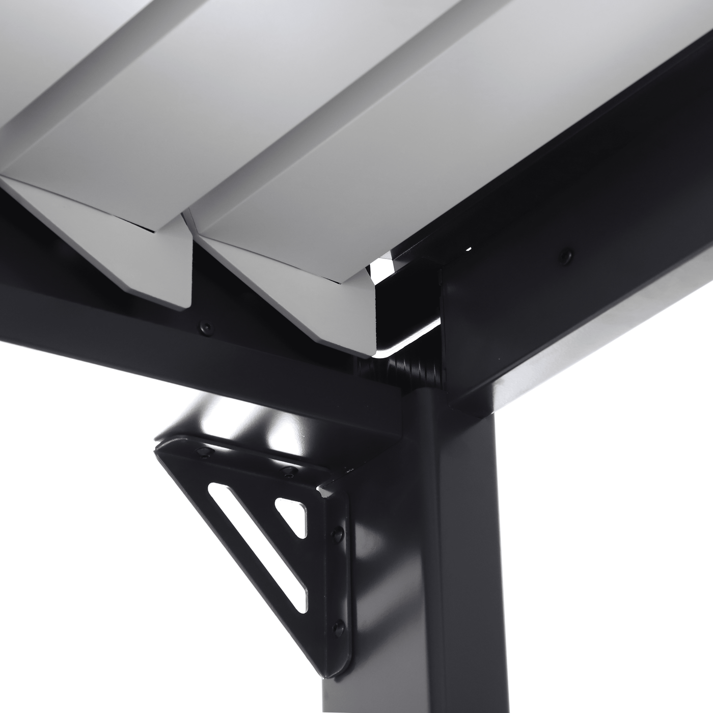 Odyssea bioclimatic aluminium lean-to pergola, 319 x 380.5 cm, anthracite, Naterial