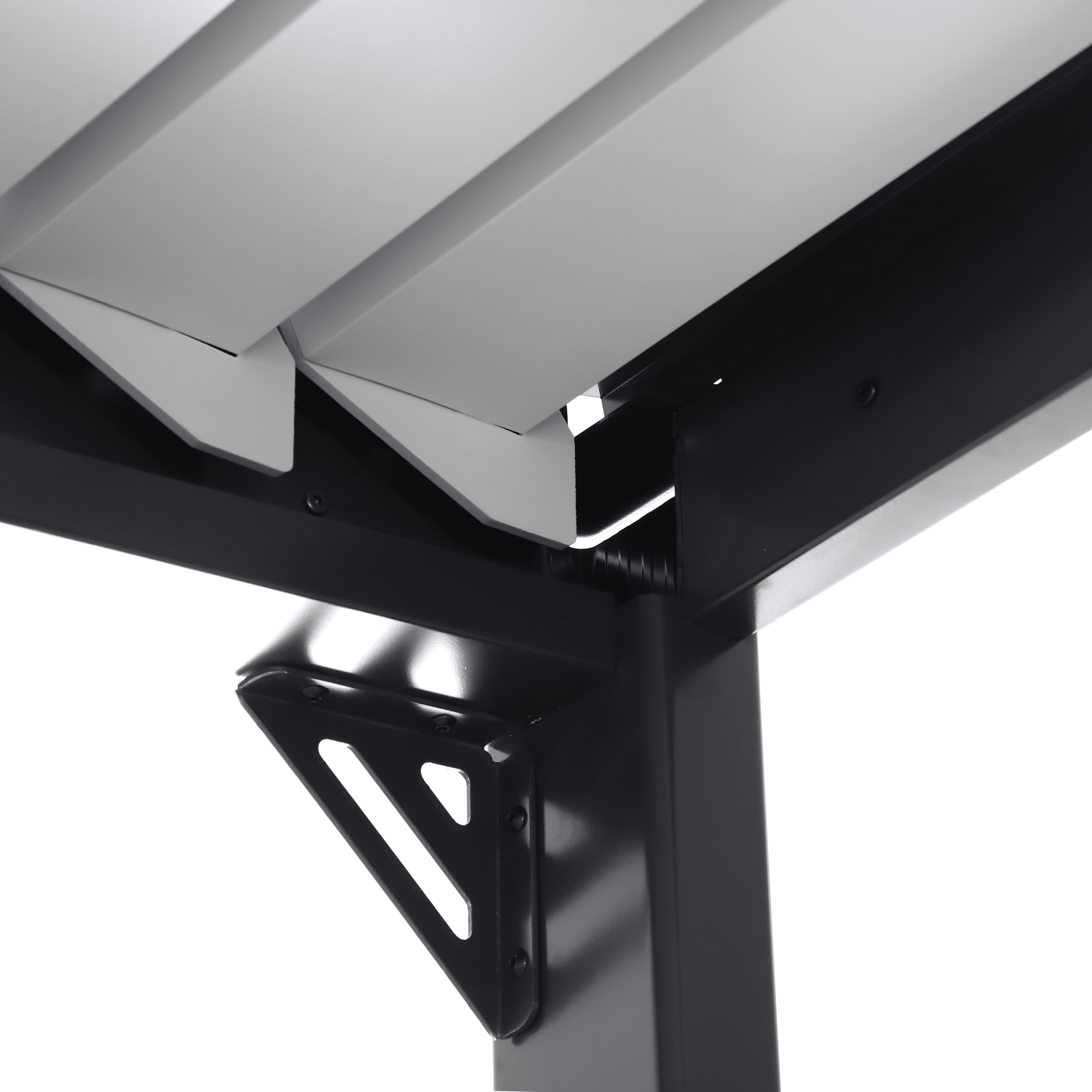 Odyssea bioclimatic aluminium lean-to pergola, 319 x 380.5 cm, anthracite, Naterial