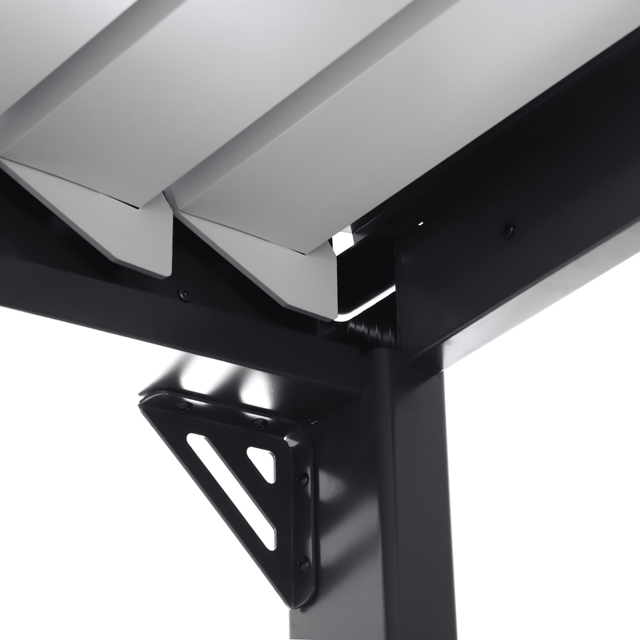 Odyssea bioclimatic aluminium lean-to pergola, 319 x 380.5 cm, anthracite, Naterial