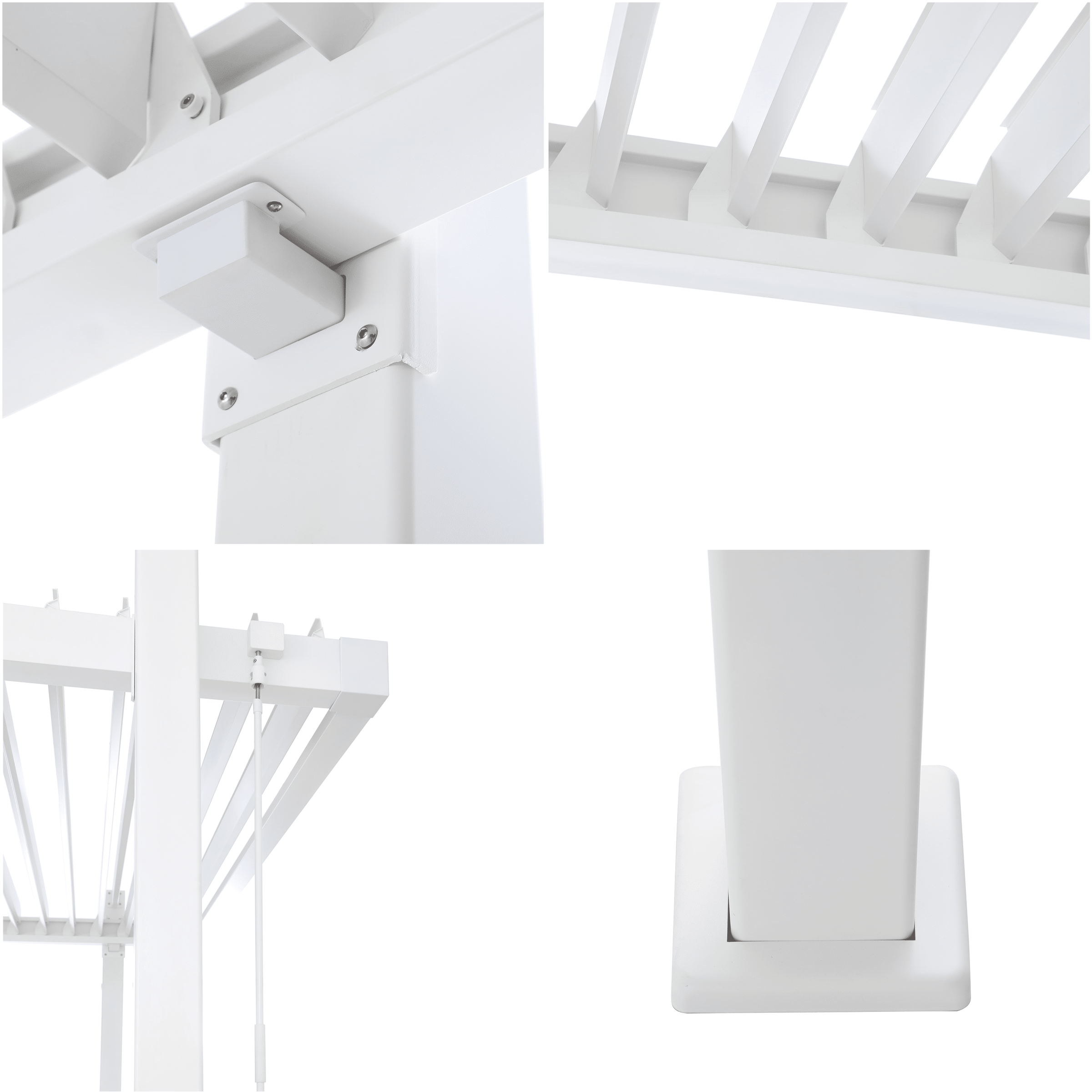 Clima Odyssea bioclimatic aluminium pergola, 320 x 358.5 cm, white Naterial