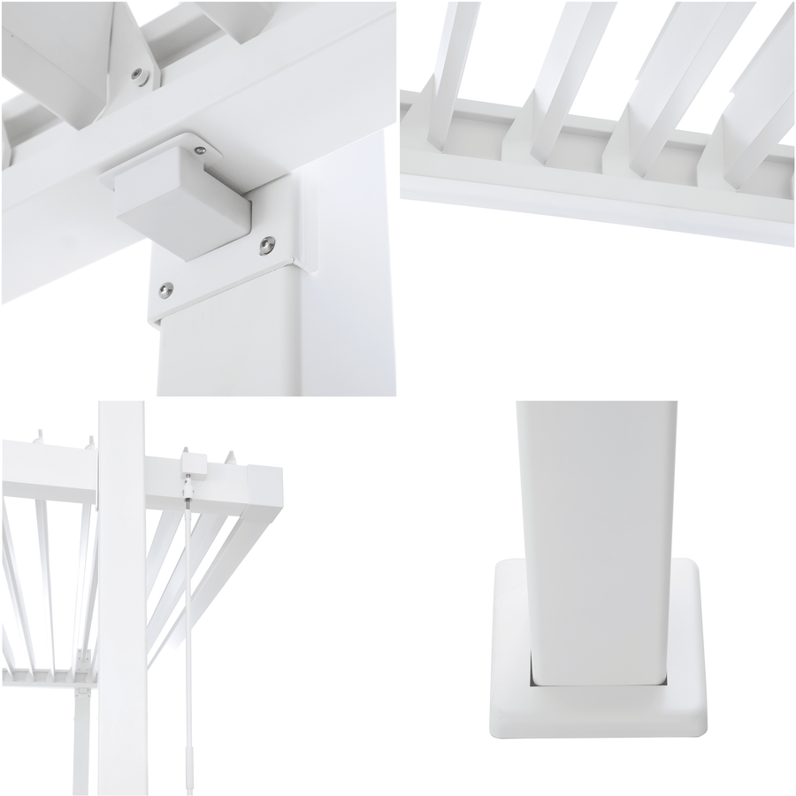Clima Odyssea bioclimatic aluminium pergola, 320 x 358.5 cm, white Naterial