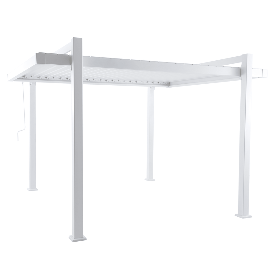 Clima Odyssea bioclimatic aluminium pergola, 320 x 358.5 cm, white Naterial