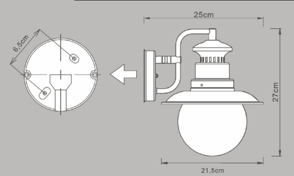 Bricocenter MARINA RUST STEEL WALL LIGHT D25 CM E27=60W IP44