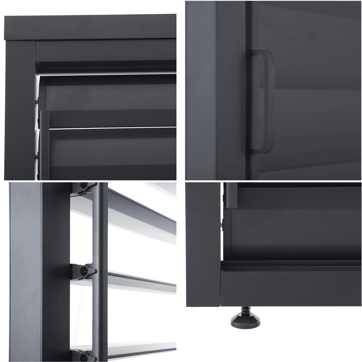 Side panel for the Clima Astra lean-to pergola 300/393, anthracite