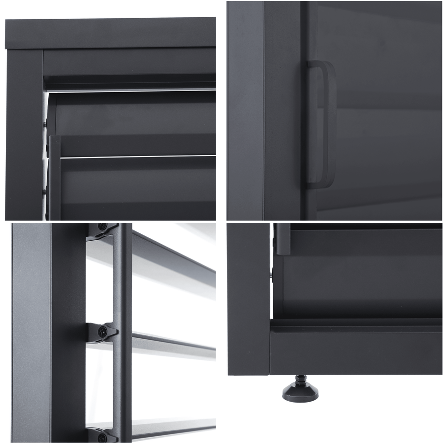 Side panel for the Clima Astra lean-to pergola 300/393, anthracite