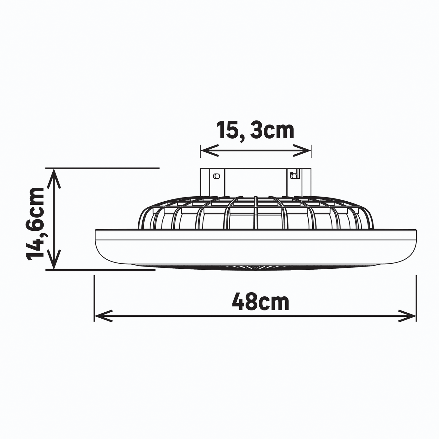 Patna ceiling light with fan, white plastic, D48 cm, LED 2300lm CCT dimmable RGBW