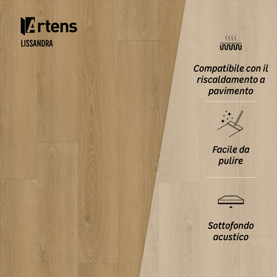 SPC click flooring, Lissandra, 122 x 18 cm, 4+1 mm, 1.76 m²